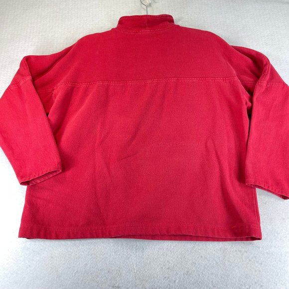Vintage COLDWATER CREEK XXL Red Y2K Faded Snowflake Holiday Half Zip Sweater - Picture 11 of 11